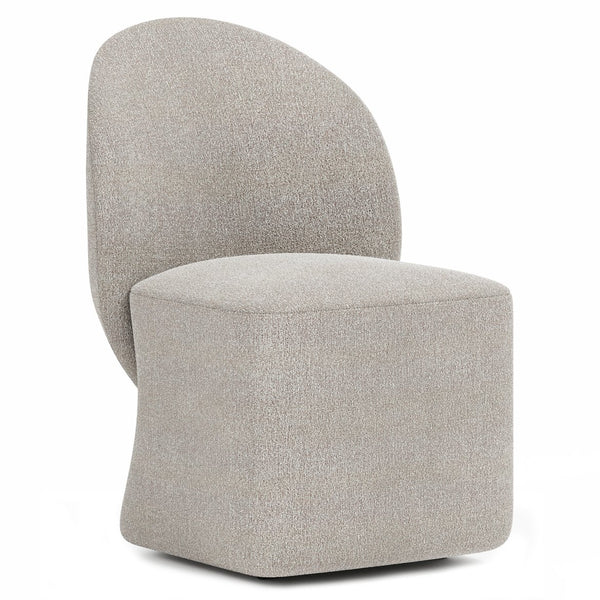 Bernhardt Bernhardt Monolith Upholstered Side Chair With Floating Curved Back, Performance Fabric, Casters 343540