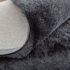 Feizy Rugs Indochine Plush Hand-tufted Polyester Shag Rug - Luxurious High Pile For Contemporary Spaces Black Polyester 4944550fblk000n95