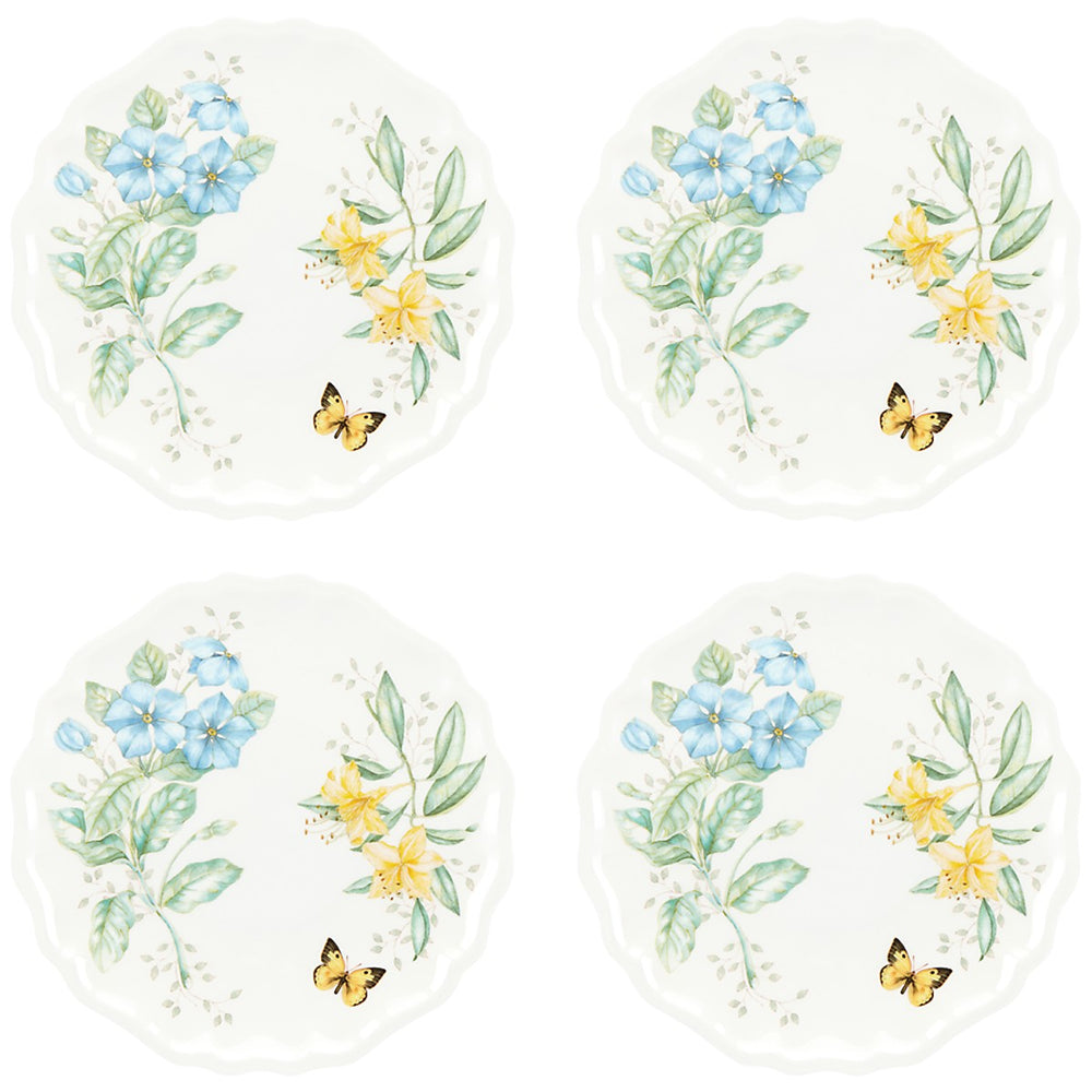 Lenox Butterfly Meadow Melamine 4-Piece Dinner Plates Multi, WHITE MELAMINE 856373