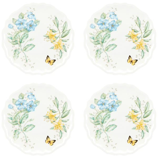 Lenox Butterfly Meadow Melamine 4-Piece Dinner Plates Multi, WHITE MELAMINE 856373
