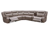 Parker House Parker Living Blake - Desert Taupe 6 Piece Modular Reclining Sectional and Entertainment Console Desert Taupe 100% Polyester (W) MBLA-PACKA-DTAU