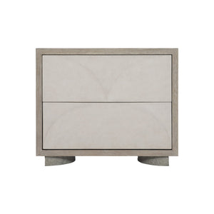 Bernhardt Bernhardt Lunula Sculptural Nightstand With Textured Resin Fronts, Concrete Bases & Usb Charging 309230