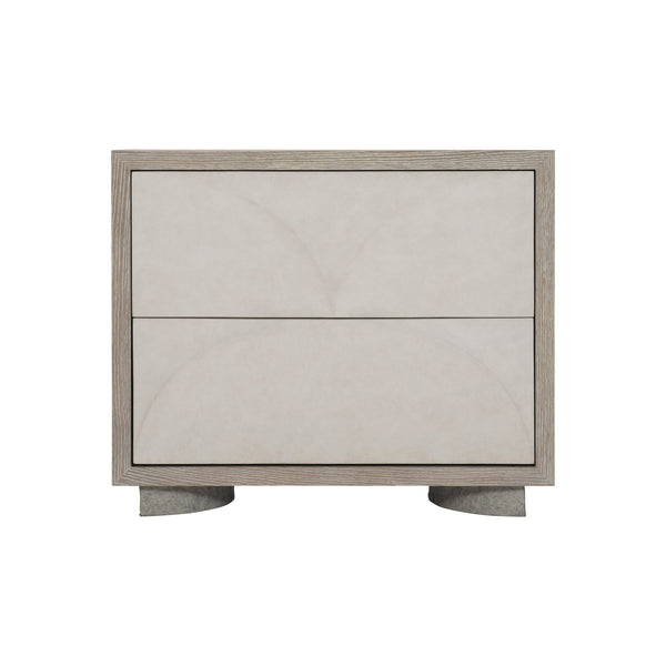 Bernhardt Bernhardt Lunula Sculptural Nightstand With Textured Resin Fronts, Concrete Bases & Usb Charging 309230