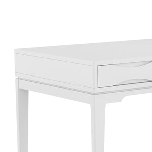 English Elm Harper Desk - White Mid-Century Modern Workspace With Storage, Durable Finish, And Ample Surface Area B136P158721