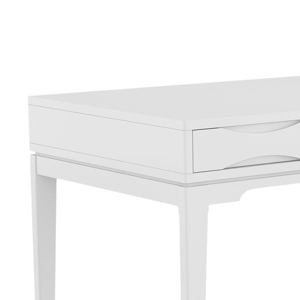 English Elm Harper Desk - White Mid-Century Modern Workspace With Storage, Durable Finish, And Ample Surface Area B136P158721