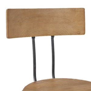 English Elm Adjustable Swivel Barstool Distressed Firwood Seat Industrial Kitchen Counter Height 57835.00FIR