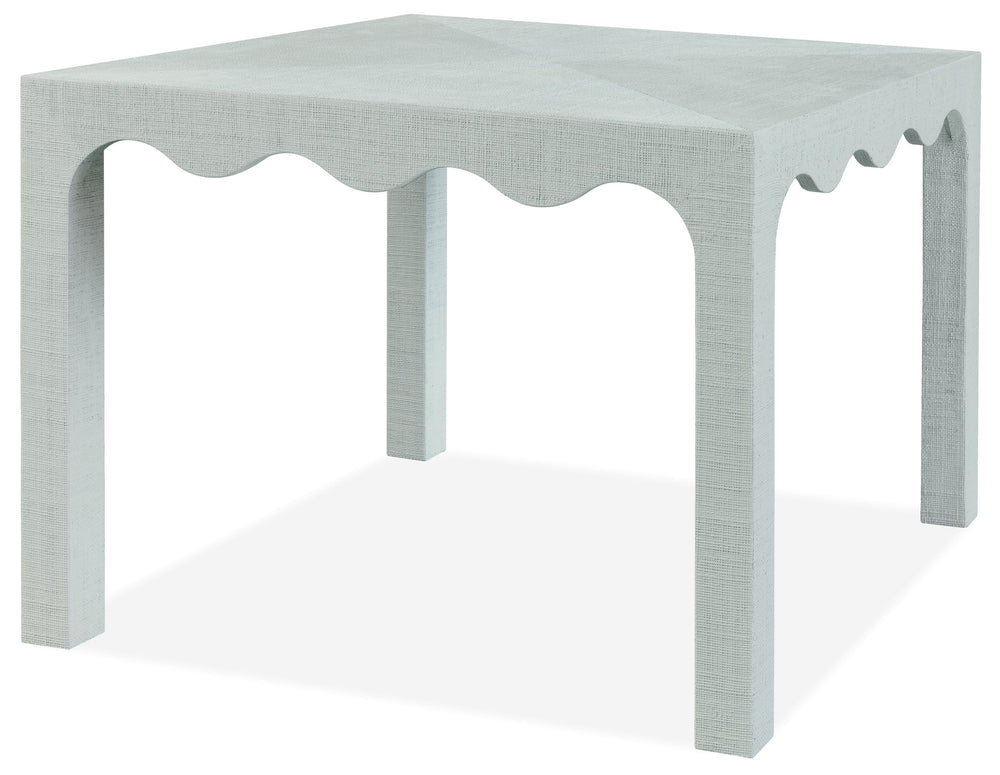 Hooker Furniture Commerce Naomi Blue Raffia Game Table Coastal Transitional Solid Wood Accent 7228-75027-45