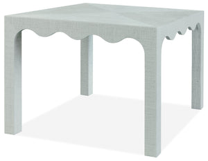 Hooker Furniture Commerce Naomi Blue Raffia Game Table Coastal Transitional Solid Wood Accent 7228-75027-45