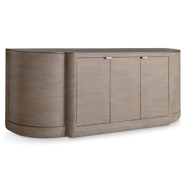 Bernhardt Bernhardt Romer Buffet In Forry Mahogany With Graphite Cast-Aluminum Top, Rustic Modern Storage Elegance 338134