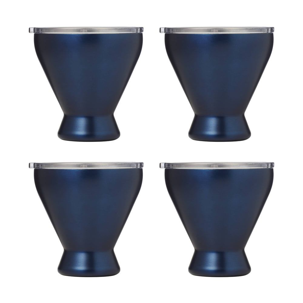 Lenox Cambridge 11 Oz Insulated Brushed Navy All Purpose Cocktail Tumblers, Set of 4 NO COLOR METAL EPCNY2ABLCB2DS