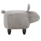 Homelegance By Top-Line Brax Animal Ottoman Black Polyester