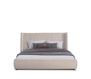 VIG Furniture Modrest Emilia - Modern Beige Velvet Bed VGKN-N5070-BGE