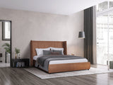 VIG Furniture Modrest Emilia - Modern Burnt Orange Velvet Bed VGKN-N5070-ORG