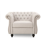 Christopher Knight Home® - Noble House - Westminster Chesterfield Fabric Club Chair