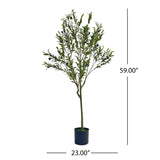 Christopher Knight Home® - Noble House - Taos 5' x 2' Artificial Olive Tree