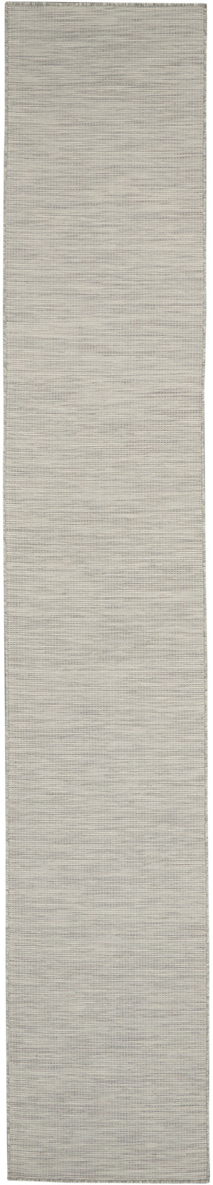 Nourison Positano POS01 Machine Made Power-loomed No Border Indoor/Outdoor Modern Outdoor Rug Light Grey, Light Grey 100% Polypropylene 99446791276