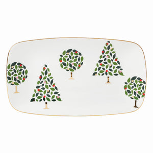 Lenox Kate Spade Evergreen Hors D'oeuvres Tray White, IVORY PORCELAIN 895359