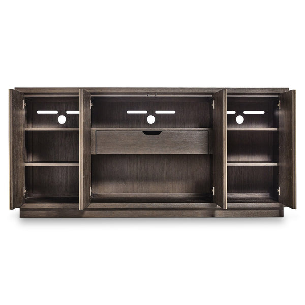 Bernhardt Bernhardt Geneve Oak and Cast Aluminum Buffet with Push Open Doors for Dining Rooms 392134