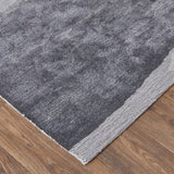 Feizy Rugs Anya Wool/Viscose Hand Tufted Industrial Rug Gray/Blue/Ivory 5' x 8'
