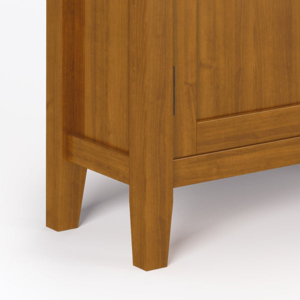 English Elm Redmond Low Storage Cabinet - Handcrafted Solid Wood In Light Golden Brown For Versatile Organization B136P159528-GIGA