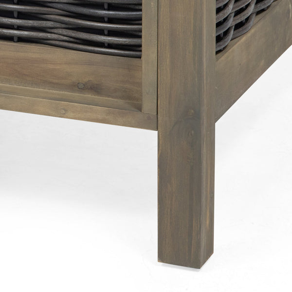 English Elm Christopher Knight Home® - Outdoor 4-Piece Acacia Wood Chat Set With Wicker Accents & Cushions – Perfect For Stylish Gatherings 68942.00DGRY-2_70141.00DGRY