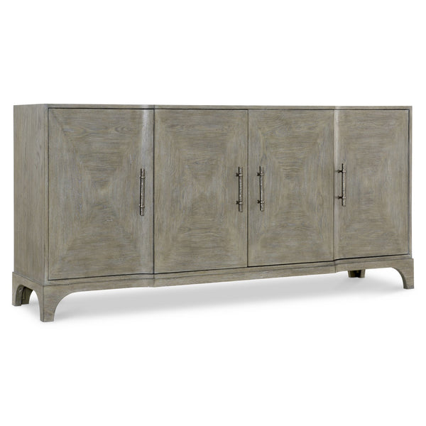 Bernhardt Bernhardt Albion Buffet Pewter Finish — Breakfront White Oak Storage Console With Soft-Close Doors 311132