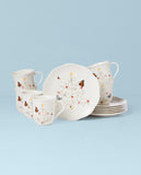 Lenox Butterfly Meadow Seasonal 12-Piece Dessert Set Multi, WHITE PORCELAIN 894547