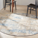 Nourison Calvin KleinCK950 Rush CK951 Machine Made Power-loomed No Border Indoor Only Modern  Rug Blue Beige, Blue Beige High Pile, 100% Polypropylene,Low Pile, 100% Polyester 99446818812