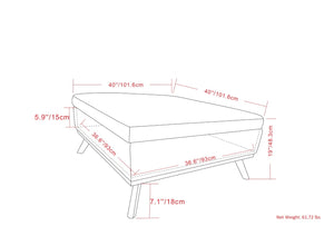 English Elm Owen - Versatile Xl Square Storage Ottoman Coffee Table In Distressed Grey Taupe For Stylish Living Spaces B136P159204-GIGA