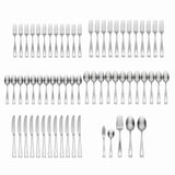 Lenox Oneida Satin Moda 65 Piece Flatware Set Metallic, STAINLESS METAL F118065AL20