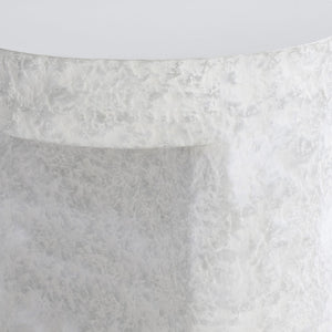 Bernhardt Bernhardt Pincio Side Table With Millstone Faux-Stone Finish, Sculptural Geometric Base, 22" Cube 549129