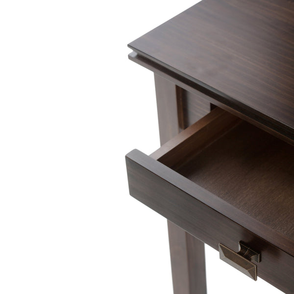 English Elm Artisan Console Sofa Table - Handcrafted Natural Aged Brown With Drawers For Stylish Storage & Display B136P158697