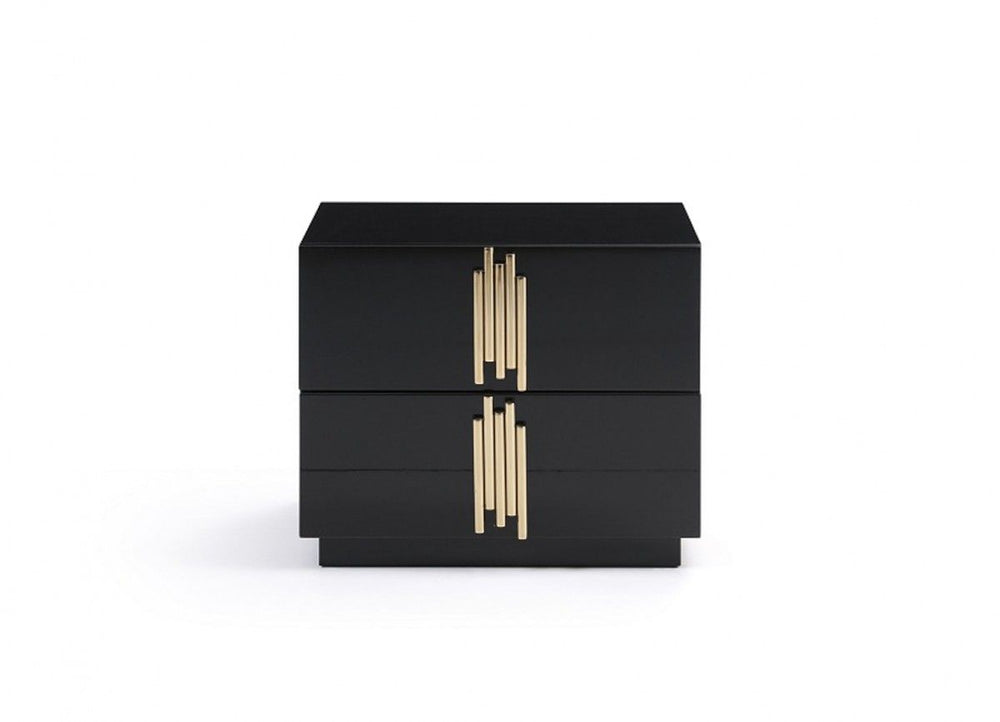 VIG Furniture Modrest Token Modern Black & Gold Nightstand VGVCN815