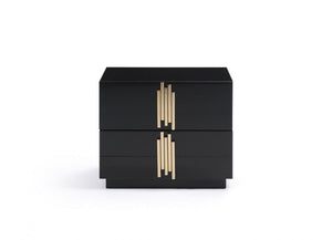 VIG Furniture Modrest Token Modern Black & Gold Nightstand VGVCN815