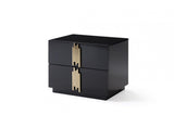 VIG Furniture Modrest Token Modern Black & Gold Nightstand VGVCN815