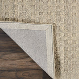 Nourison Perris PERR1 Handmade Woven No Border Indoor Only Contemporary  Rug Taupe, Taupe 100% Wool 99446224040