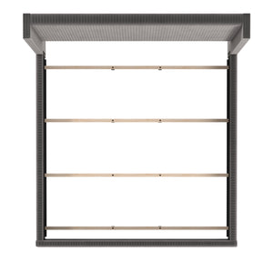 Homelegance By Top-Line Mylah Pleated Velvet Wingback Bed Grey Velvet