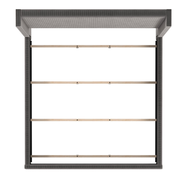 Homelegance By Top-Line Mylah Pleated Velvet Wingback Bed Grey Velvet