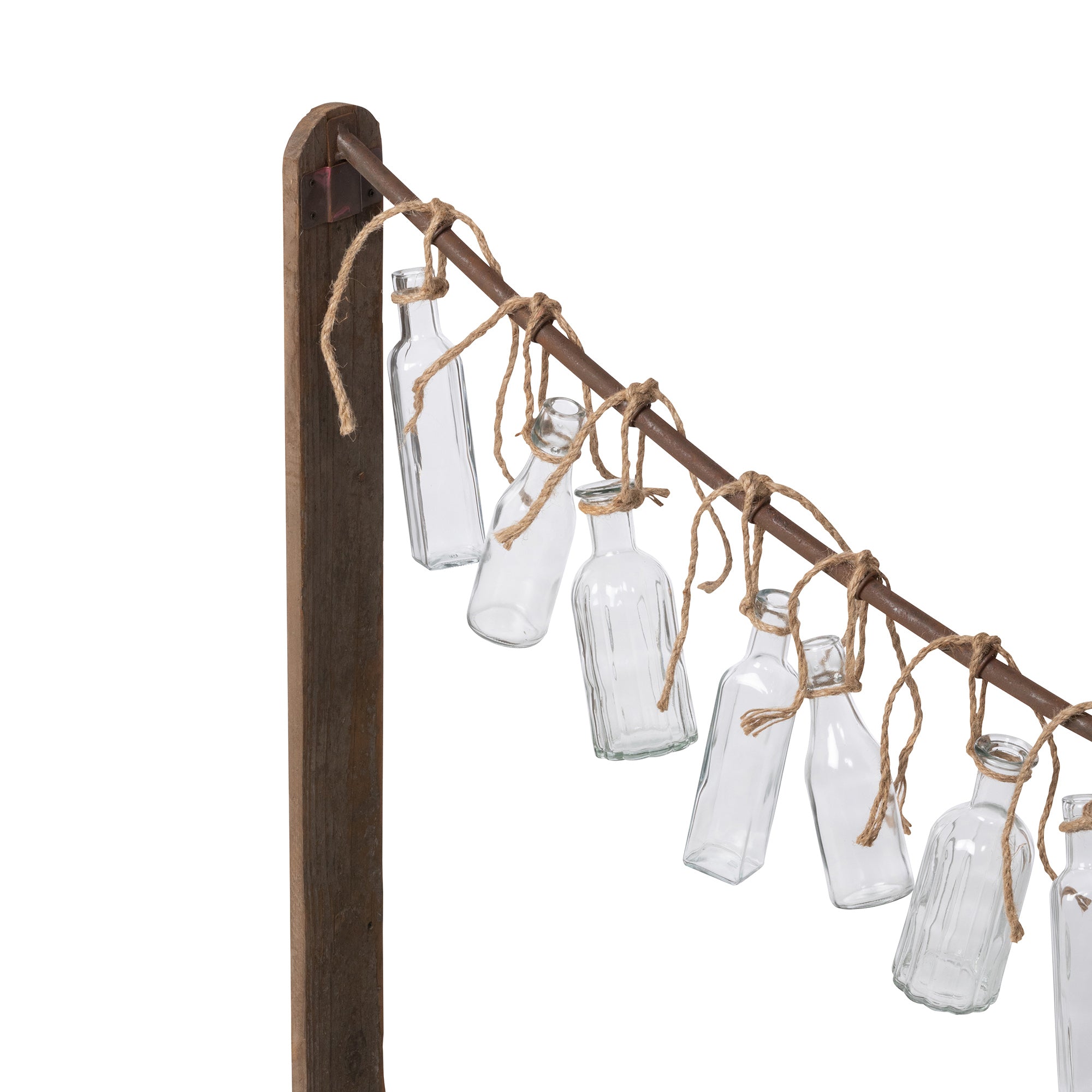 Bottle Garland Vases & Wooden Stanchion - Thumbnail 3