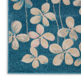 Nourison Tranquil TRA04 Machine Made Power-loomed No Border Indoor Only Contemporary  Rug Turquoise, Turquoise Blue 100% Polypropylene 99446484956