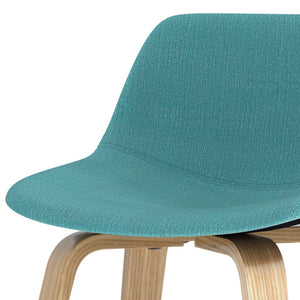 English Elm Randolph Mid-Century Modern Aqua Blue Bentwood Counter/Bar Stools Set Of 2 For Stylish Dining B136P159450-GIGA