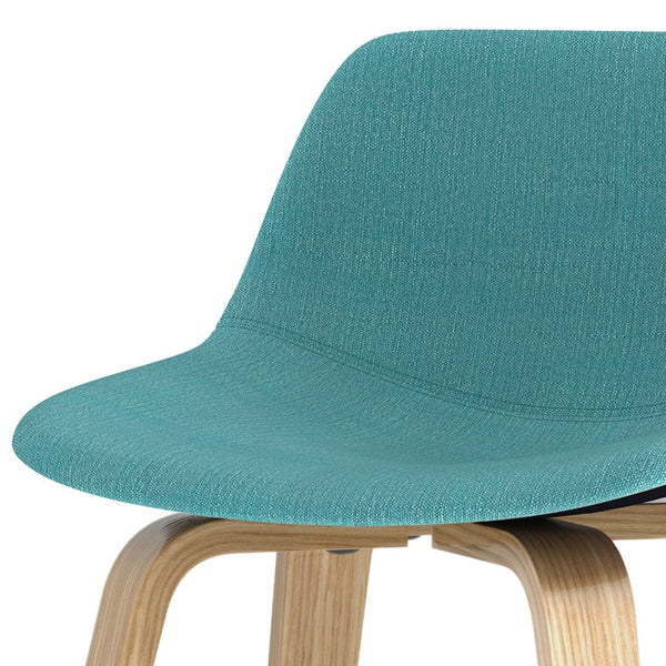 English Elm Randolph Mid-Century Modern Aqua Blue Bentwood Counter/Bar Stools Set Of 2 For Stylish Dining B136P159450-GIGA