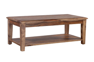Porter Designs Porter Sonora Solid Sheesham Wood Coffee Table – Handcrafted Elegance With Unique Natural Finish Brown Wood 05-196-13-9740