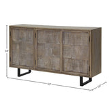 Parker House Crossings - Casablanca 57 In. TV Console Driftwood Solid Mango CSB#57