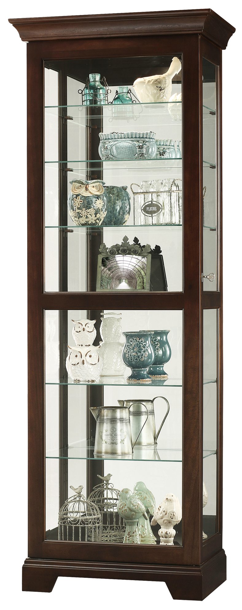 Hekman Furniture 680577 Lighted Curio Cabinet By Howard Miller – Elegant Espresso Display With Adjustable Shelves Espresso Martindale Ii Curio Cabinet 680577