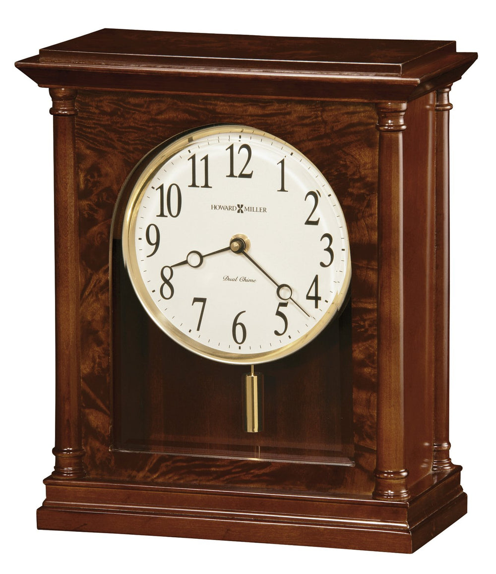 Hekman Furniture 635131 Candice Wooden Mantel Clock - Elegant Cherry Finish, Brass Accents, Adjustable Chimes & Quartz Movement Americana Cherry Candice Mantel Clock 635131