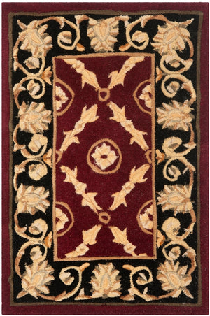 Safavieh Naples Hand Tufted  Rug Burgundy / Black NA521B-2