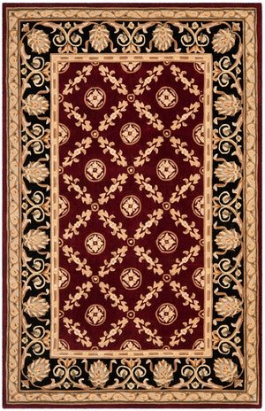 Safavieh Naples Hand Tufted  Rug Burgundy / Black NA521B-2