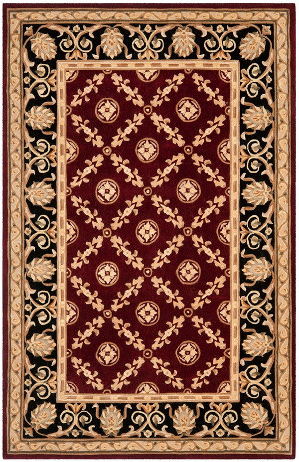 Safavieh Naples Hand Tufted  Rug Burgundy / Black NA521B-2