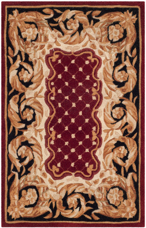 Safavieh Na701 Hand Tufted  Rug Burgundy / Black NA701A-2